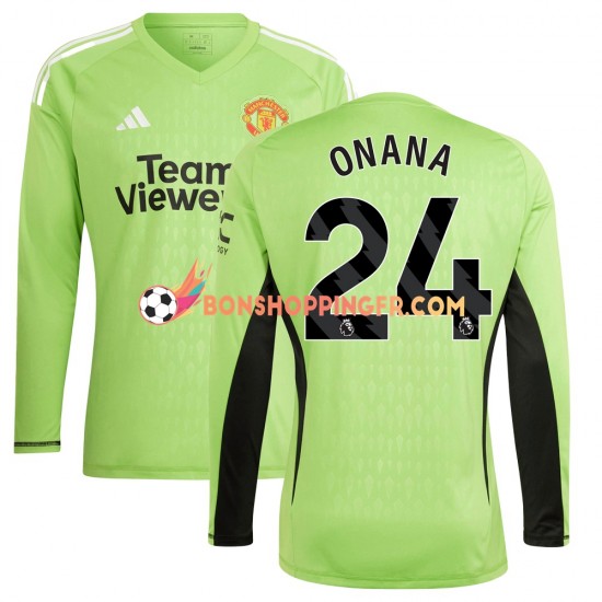 Maillot Domicile Manchester United Gardien Andre Onana 24 2023-2024 Manches Longues Homme