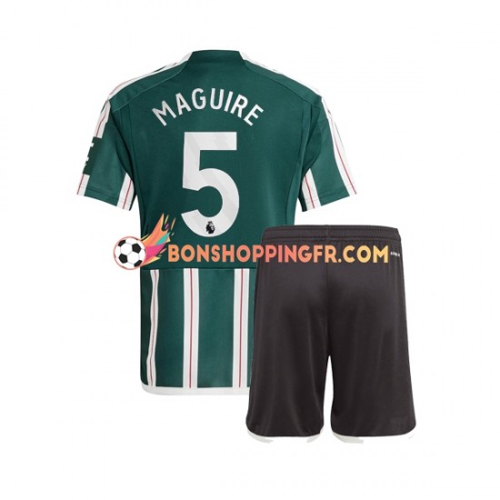 Maillot Extérieur Manchester United Harry Maguire 5 2023-2024 Manches Courtes Jeune Enfant(+shorts)