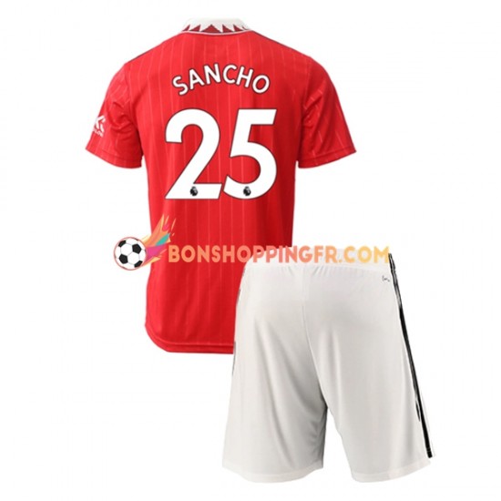 Maillot Domicile Manchester United Jadon Sancho 25 2022-2023 Manches Courtes Jeune Enfant(+shorts)