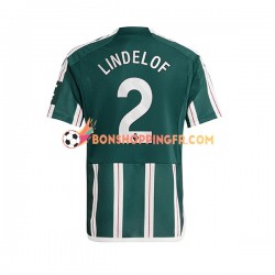 Maillot Extérieur Manchester United Lindelof 2 2023-2024 Manches Courtes Homme