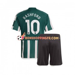 Maillot Extérieur Manchester United Marcus Rashford 10 2023-2024 Manches Courtes Jeune Enfant(+shorts)