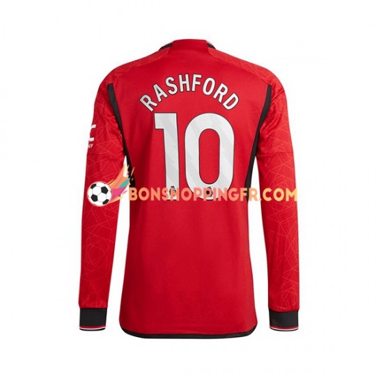 Maillot Domicile Manchester United Marcus Rashford 10 2023-2024 Manches Longues Homme