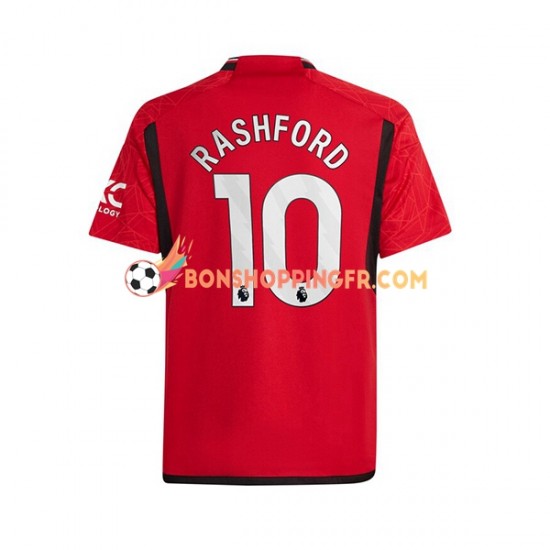 Maillot Domicile Manchester United Marcus Rashford 10 2023-2024 Manches Courtes Homme