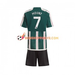 Maillot Extérieur Manchester United Mount 7 2023-2024 Manches Courtes Jeune Enfant(+shorts)