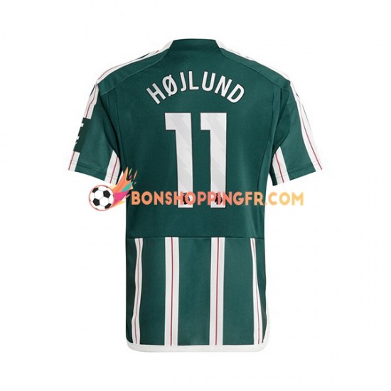 Maillot Extérieur Manchester United Rasmus Hojlund 11 2023-2024 Manches Courtes Homme
