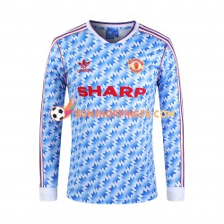 Maillot Rétro Domicile Manchester United 1992 Manches Longues Homme