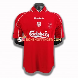 Maillot Rétro Domicile Manchester United 2000-2001 Manches Courtes Homme