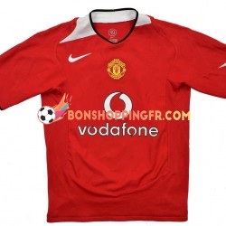 Maillot Rétro Domicile Manchester United 2004-2006 Manches Courtes Homme