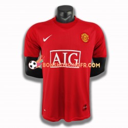 Maillot Rétro Domicile Manchester United 2007-2008 Manches Courtes Homme