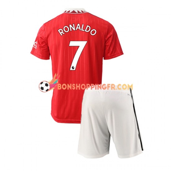 Maillot Domicile Manchester United Ronaldo 7 2022-2023 Manches Courtes Jeune Enfant(+shorts)