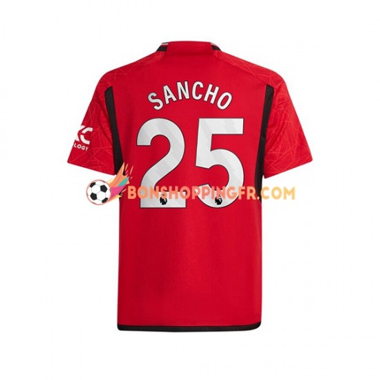 Maillot Domicile Manchester United Sancho 25 2023-2024 Manches Courtes Homme