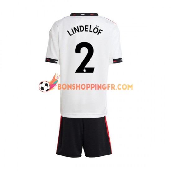 Maillot Extérieur Manchester United Victor Lindelof 2 2022-2023 Manches Courtes Jeune Enfant(+shorts)