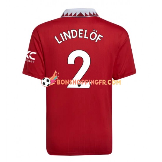 Maillot Domicile Manchester United Victor Lindelof 2 2022-2023 Manches Courtes Homme