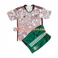 Maillot Extérieur Mexique Coupe du Monde 2022 Manches Courtes Jeune Enfant(+shorts)