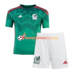 Maillot Domicile Mexique Coupe du Monde 2022 Manches Courtes Jeune Enfant(+shorts)
