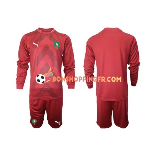 Maillot Domicile Maroc Gardien 2022 Manches Longues Jeune Enfant(+shorts)