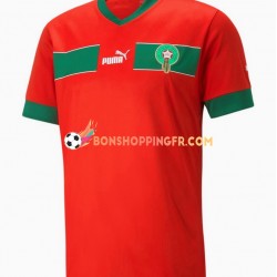 Maillot Domicile Maroc Coupe du Monde 2022 Manches Courtes Homme