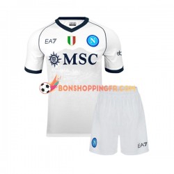 Maillot Extérieur Naples 2023-2024 Manches Courtes Jeune Enfant(+shorts)
