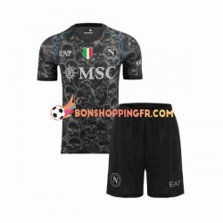 Maillot Domicile Naples Halloween 2023-2024 Manches Courtes Jeune Enfant(+shorts)