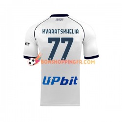 Maillot Extérieur Naples Khvicha Kvaratskhelia 77 2023-2024 Manches Courtes Homme