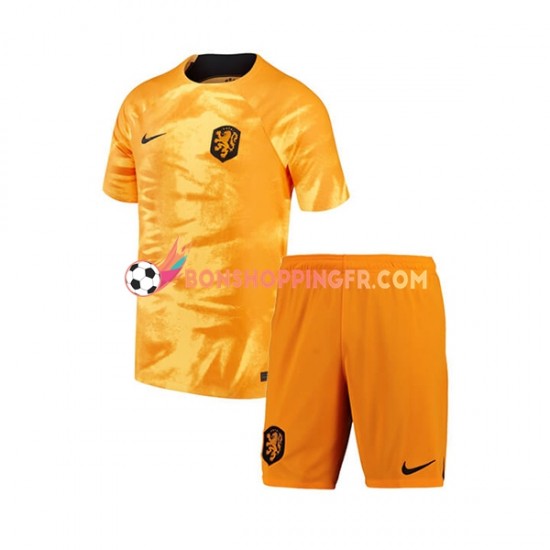 Maillot Domicile Pays-Bas Coupe du Monde 2022 Manches Courtes Jeune Enfant(+shorts)