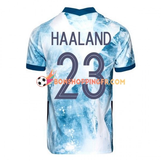 Maillot Extérieur Norvège Erling Haaland 23 2020-2021 Manches Courtes Homme