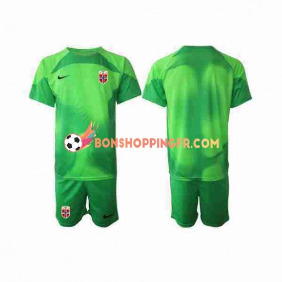 Maillot Domicile Norvège Gardien 2022 Manches Courtes Jeune Enfant(+shorts)