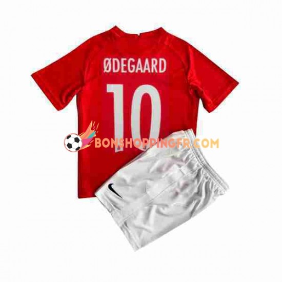 Maillot Domicile Norvège ODEGAARD 10 2022 Manches Courtes Jeune Enfant(+shorts)