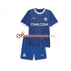 Maillot Extérieur Olympique de Marseille 2023-2024 Manches Courtes Jeune Enfant(+shorts)
