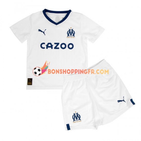 Maillot Domicile Olympique de Marseille 2022-2023 Manches Courtes Jeune Enfant(+shorts)