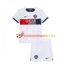 Maillot Extérieur Paris Saint-Germain 2023-2024 Manches Courtes Jeune Enfant(+shorts)