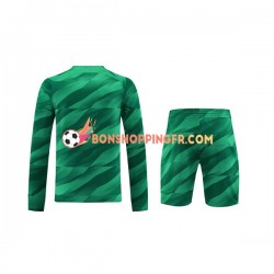 Maillot Domicile Paris Saint-Germain Gardien 2023-2024 Manches Longues Jeune Enfant(+shorts)