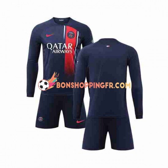 Maillot Domicile Paris Saint-Germain 2023-2024 Manches Longues Jeune Enfant(+shorts)
