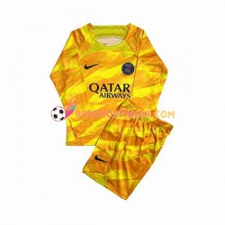 Maillot Extérieur Paris Saint-Germain Gardien 2023-2024 Manches Longues Jeune Enfant(+shorts)