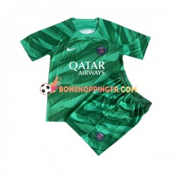 Maillot Domicile Paris Saint-Germain Gardien 2023-2024 Manches Courtes Jeune Enfant(+shorts)