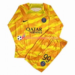 Maillot Extérieur Paris Saint-Germain Gardien DONNARUMMA 99 2023-2024 Manches Longues Jeune Enfant(+shorts)