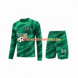 Maillot Domicile Paris Saint-Germain Gardien Donnarumma 99 2023-2024 Manches Longues Jeune Enfant(+shorts)