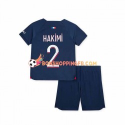 Maillot Domicile Paris Saint-Germain Hakimi 2 2023-2024 Manches Courtes Jeune Enfant(+shorts)