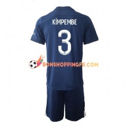 Maillot Domicile Paris Saint-Germain Kimpembe 3 2022-2023 Manches Courtes Jeune Enfant(+shorts)
