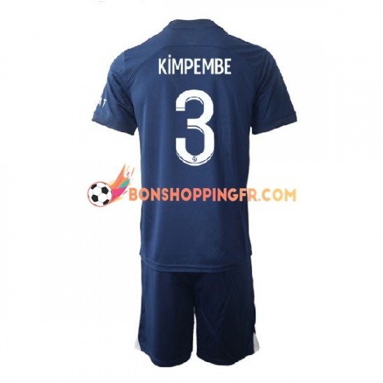 Maillot Domicile Paris Saint-Germain Kimpembe 3 2022-2023 Manches Courtes Jeune Enfant(+shorts)
