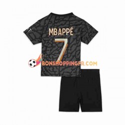 Maillot 3ème Paris Saint-Germain Kylian Mbappe 7 2023-2024 Manches Courtes Jeune Enfant(+shorts)