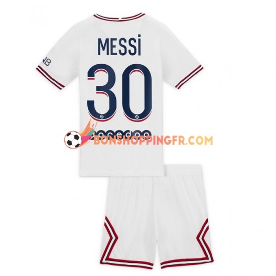 Maillot 4ème Paris Saint-Germain Lionel Messi 30 2021-2022 Manches Courtes Jeune Enfant(+shorts)