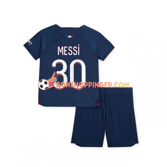 Maillot Domicile Paris Saint-Germain Lionel Messi 30 2023-2024 Manches Courtes Jeune Enfant(+shorts)