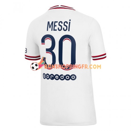 Maillot 4ème Paris Saint-Germain Lionel Messi 30 2021-2022 Manches Courtes Homme