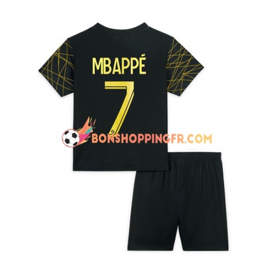 Maillot 4ème Paris Saint-Germain Mbappe 7 2022-2023 Manches Courtes Jeune Enfant(+shorts)