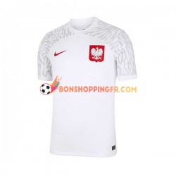 Maillot Domicile Pologne Coupe du Monde 2022 Manches Courtes Homme