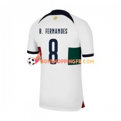 Maillot Extérieur Portugal B.Fernandes 8 Coupe du Monde 2022 Manches Courtes Homme