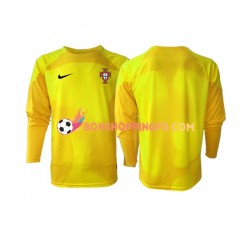 Maillot Domicile Portugal Gardien Coupe du Monde 2022 Manches Longues Homme