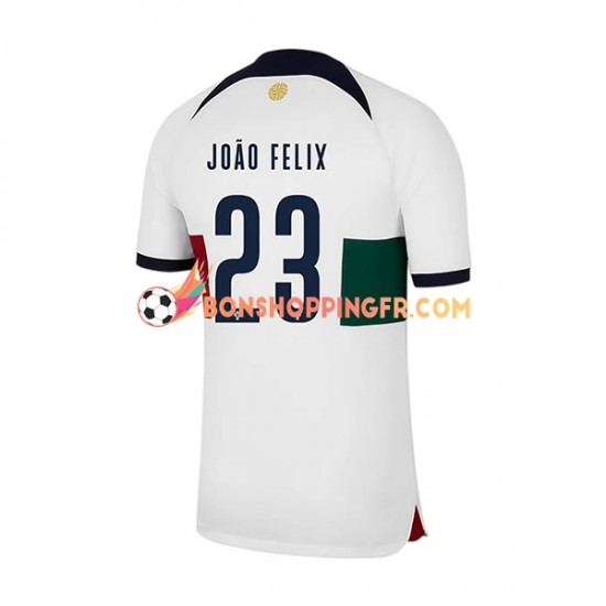 Maillot Extérieur Portugal Joao Felix 23 Coupe du Monde 2022 Manches Courtes Homme