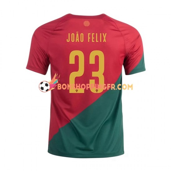 Maillot Domicile Portugal Joao Felix 23 Coupe du Monde 2022 Manches Courtes Homme